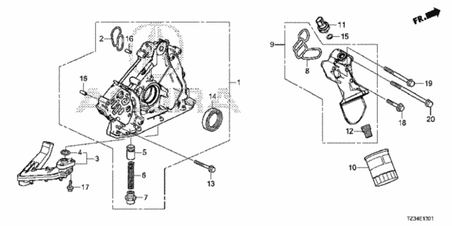 Oil Pump (2) for 2015 Acura TLX #0