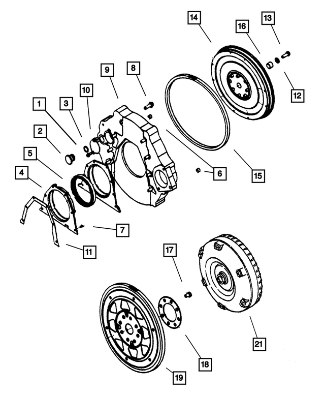 4856021 - Engine 5.9L Six Cylinder (Diesel): Rear Cover Gasket for Mopar Image