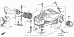 17212PLC000 - Electrical/Exhaust/Heater/Fuel: RUBBER, AIR CLEANER MOUNTING for Honda Image