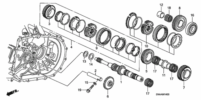 MT Mainshaft (2.0L) for 2009 Honda Civic #0