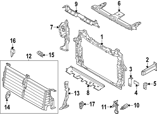 4M0807081B9B9 - Body: Sight Shield for Audi Image