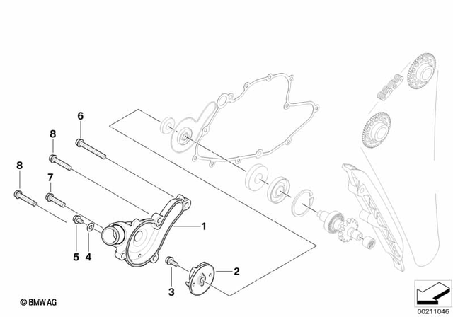 11517707020 - : Pump Cover for BMW-Motorrad Image