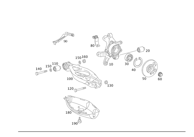 910113012003 - Rear Axle: Hexagon Nut for Mercedes-Benz Image image