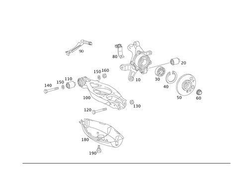 Rear Axle Mount for 2006 Mercedes-Benz SLK280 #0