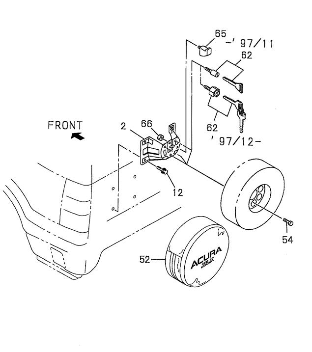 Spare Tire - Cover for 1998 Acura SLX #0