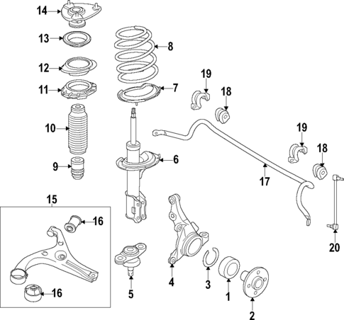Front Suspension for 2009 Kia Optima #0