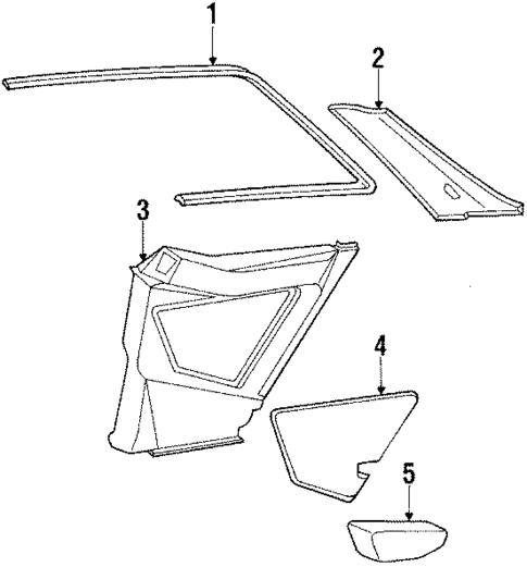 Quarter Panel Trim for 1989 Mercedes-Benz 300CE #0