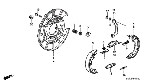 Parking Brake Shoe for 2003 Honda Odyssey #0
