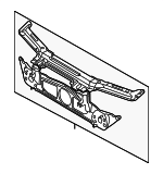 51717111691 - Body: Radiator Support for BMW: 323Ci, 323i, 325Ci, 325i, 325xi, 328Ci, 328i, 330Ci, 330i, 330xi, M3 Image
