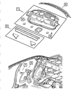 68037698AC - Body Sheet Metal Except Doors: Rear Shelf Panel for Mopar Image