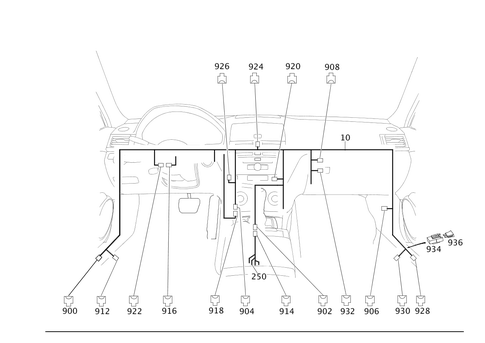Cockpit Wiring Harness for 2010 Mercedes-Benz C300 #0
