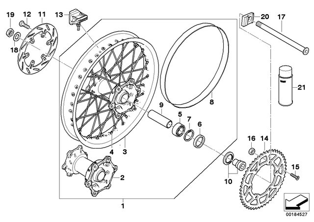 36317716677 - : Set, Spacer Shims, Rear Wheel for BMW-Motorrad Image