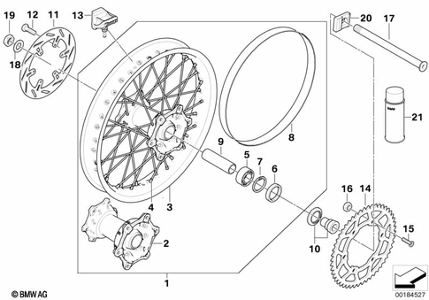 Wheels with Bearings for 2008 BMW-Motorrad G 450 X #0
