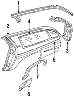 10190080 - Body: Quarter Panel for Buick: Commercial Chassis, Roadmaster | Chevrolet: Caprice | Oldsmobile: Custom Cruiser Image