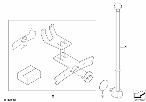 Flag Holder for 2019 BMW X6 35i #0