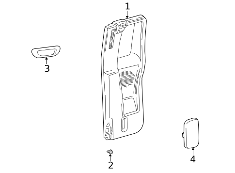 Interior Trim - Rear Door for 1999 Mazda B4000 #0