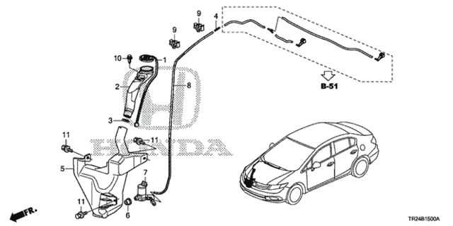 Windshield Washer (2.5L) (1) for 2012 Honda Civic #0
