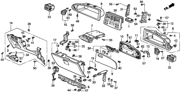 Instrument Panel Garnish for 1998 Honda Odyssey #0