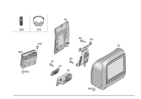 Rear Seat Entertainment System for 2016 Mercedes-Benz GLE400 #0