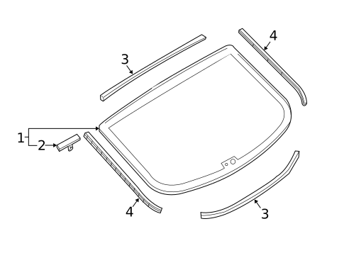 Glass & Hardware - Back for 2003 INFINITI G35 #0