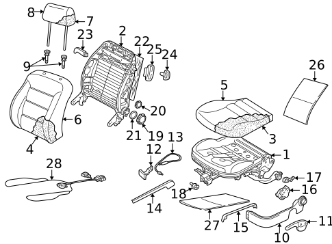 Front Seat Components for 2006 Volkswagen Golf #0