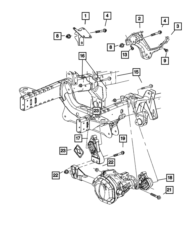6507784AA - Engine Mounting: Hex Head Screw And Washer for Mopar Image image