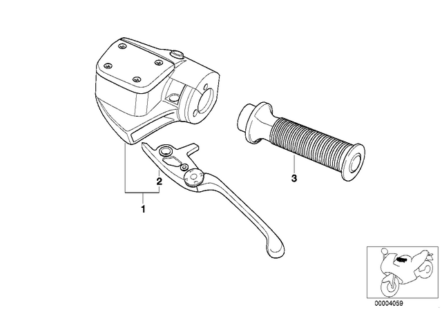 61317694811 - : Left Grooved Handle for BMW-Motorrad Image