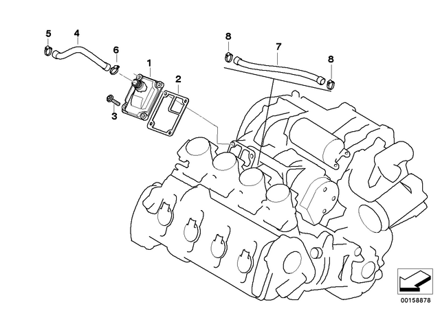 11147678116 - : Cover, Engine Ventilation for BMW-Motorrad Image