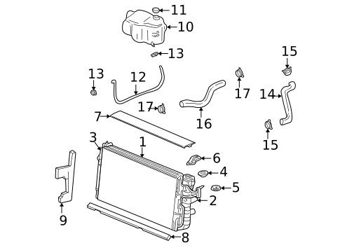 Radiator & Components for 2000 Pontiac Bonneville #0