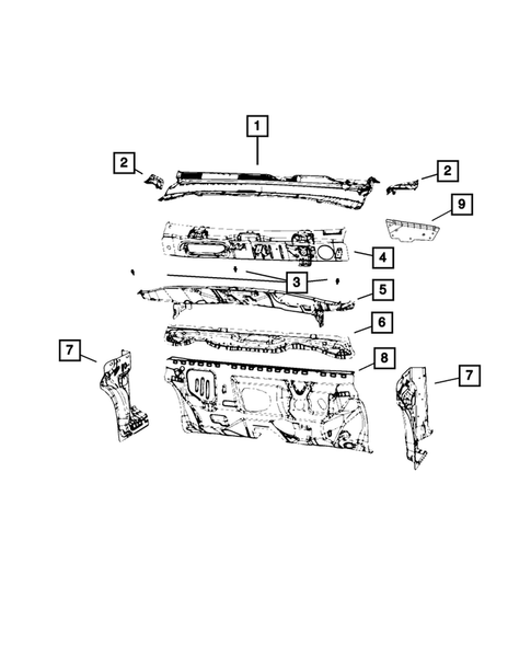 Cowl and Dash Panel for 2020 Jeep Compass #0