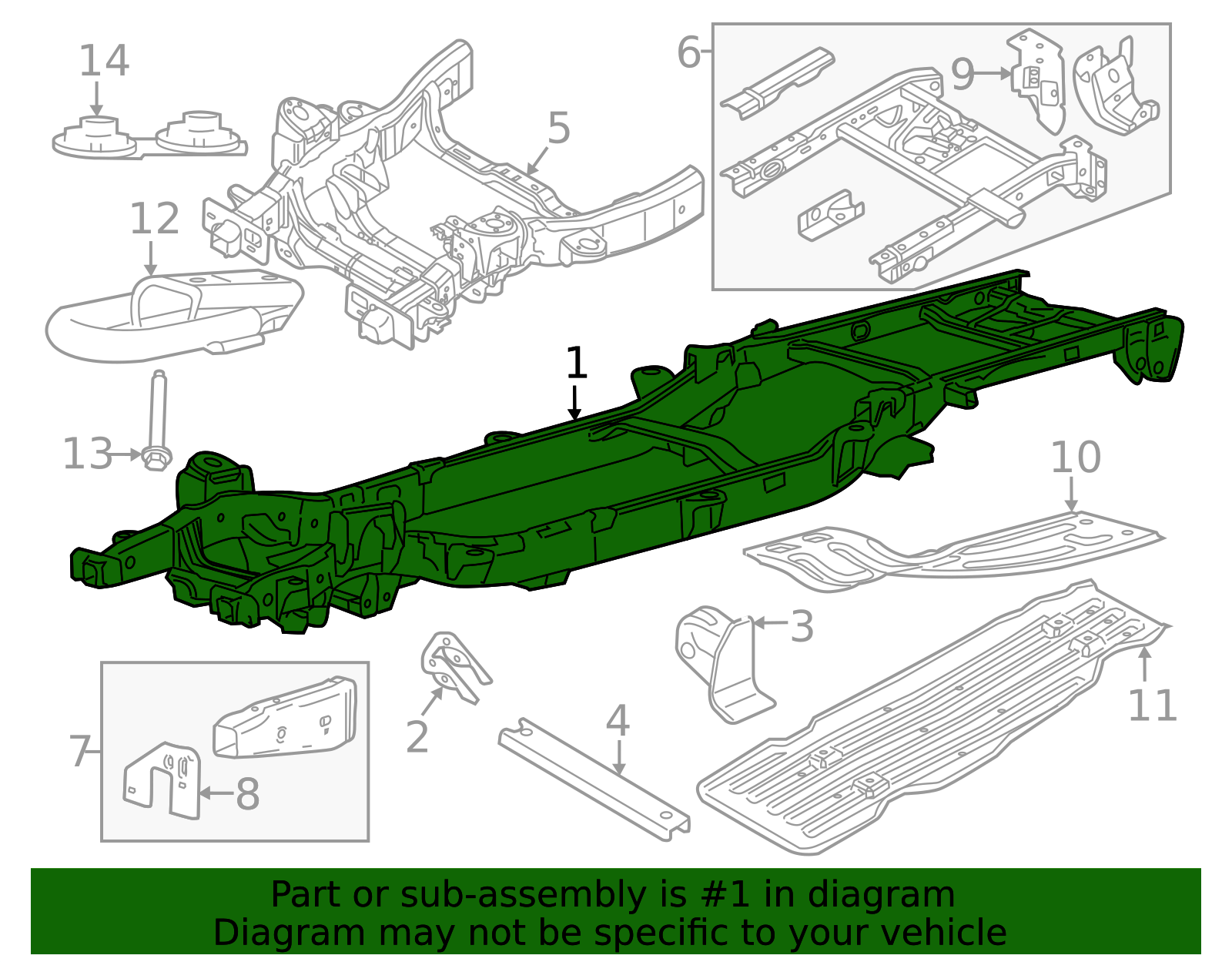 jl3z5005d Frame Assembly - Ford | TascaParts.com
