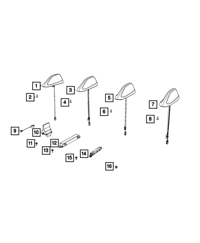 6ZP28AXRAA - Electrical: Base Cable And Bracket Antenna for Mopar Image image