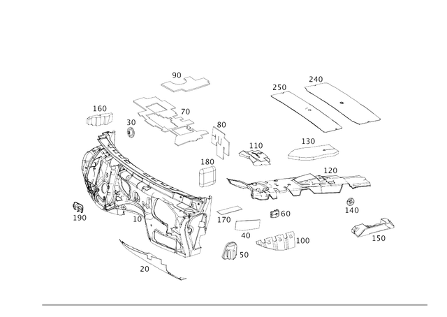 2926824600 - : Dampening, Roof for Mercedes-Benz Image