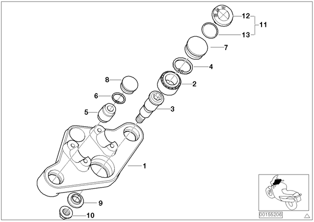 31422333360 - : Pin for BMW-Motorrad Image