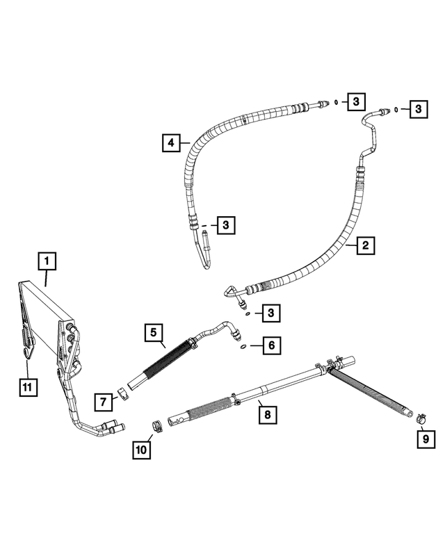 5154904AC - Steering: Power Steering Pressure Hose for Mopar Image image