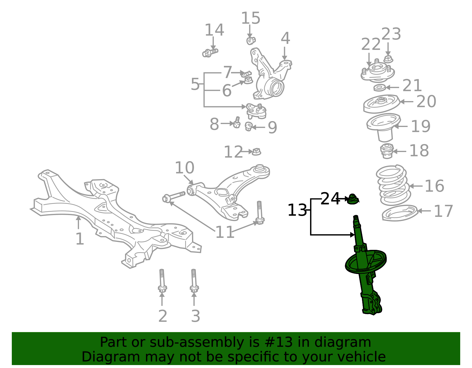 2000-2005 Toyota Celica Suspension Strut 48520-80101 | OEM Parts