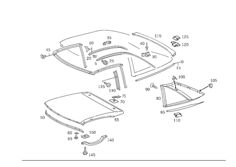 Hardtop Attachment Parts for 1993 Mercedes-Benz 600SL #0