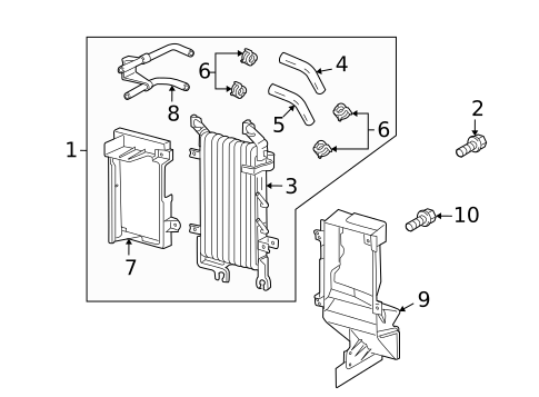 Trans Oil Cooler for 2009 Toyota Land Cruiser #0