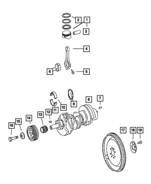 Crankshaft, Piston and Torque Converter for 2007 Jeep Grand Cherokee #0