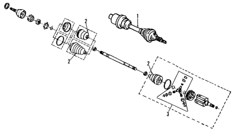 Axle Shafts & Joints for 1996 Oldsmobile Achieva #0
