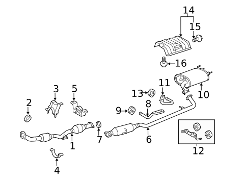 Exhaust Components for 2007 Toyota Camry #0