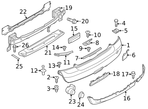 Bumper & Components - Rear for 2013 Mini Cooper #2