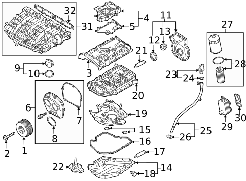 Engine Parts for 2024 Audi A3 Quattro #10