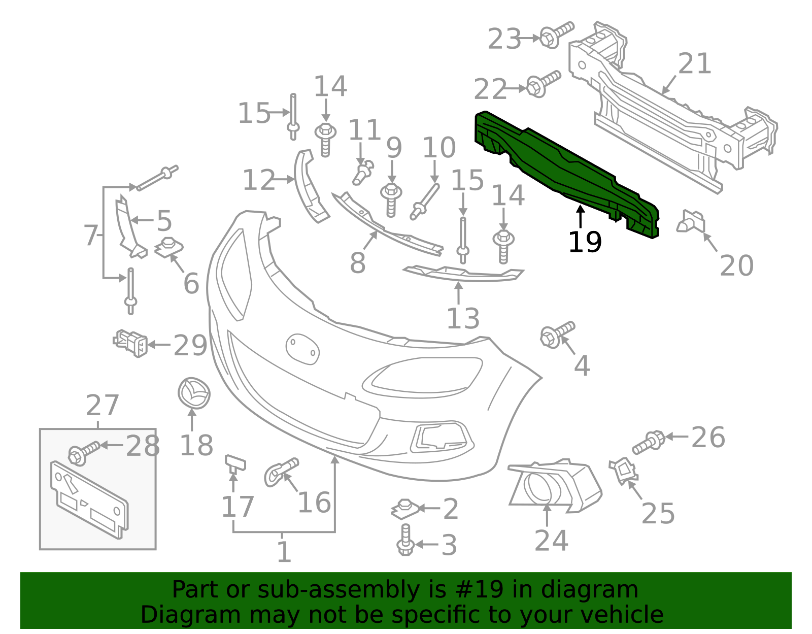 NR91-50-111 - Energy Absorber 2013-2015 Mazda MX-5 Miata | Mazda-Parts