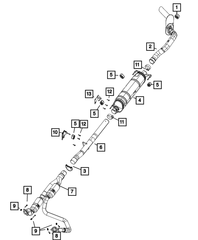68310879AA - Exhaust: Exhaust Tailpipe for Mopar Image