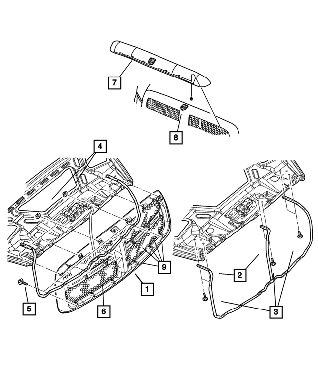 5JF051SPAB - Cooling: Radiator Grille for Mopar Image image