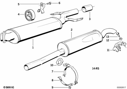 Exhaust System for 1985 BMW 524td #0