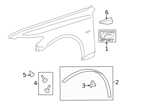 Exterior Trim - Fender for 2013 Lexus LS600h #0