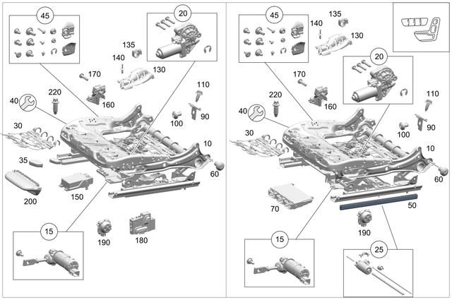 9102409 - Driver Seat: Parts Kit, Hght. Adj for Mercedes-Benz Image image