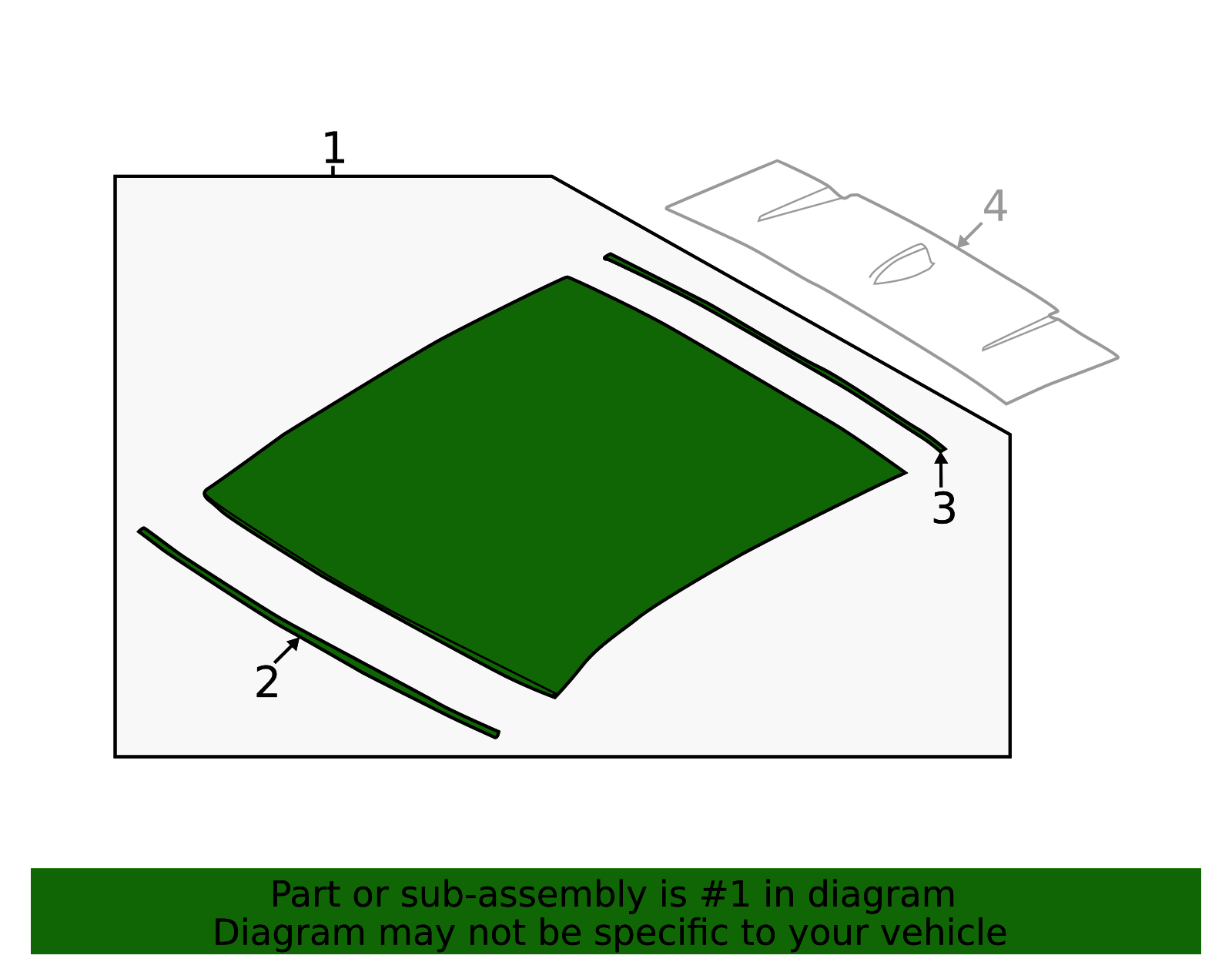 2022-2024 Volvo C40 Recharge Sunroof Glass 32285386 | OEM Parts Online